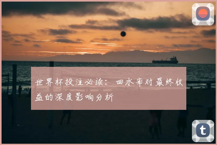 世界杯投注必读:回水率对最终收益的深度影响分析