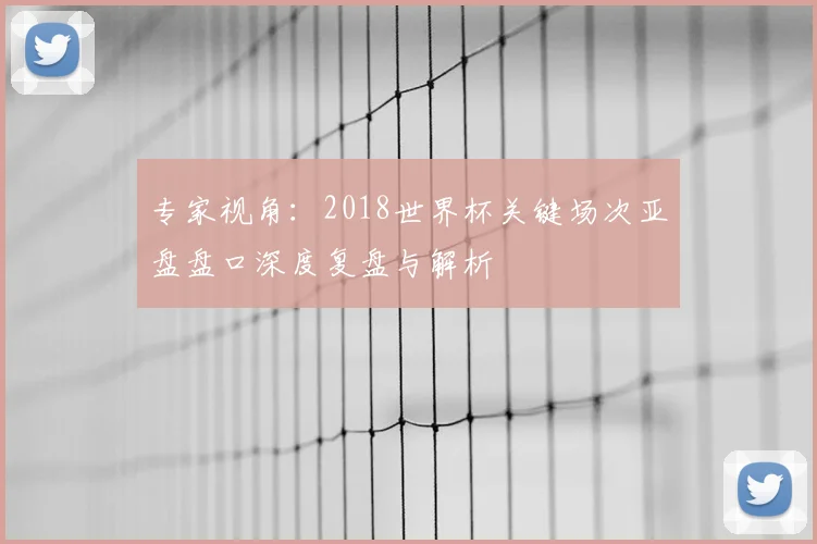专家视角:2018世界杯关键场次亚盘盘口深度复盘与解析